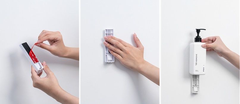 Installazione del nastro 3M a parete – Nessun attrezzo necessario